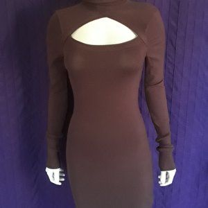Derek Heart Chocolate Brown Sweater Dress